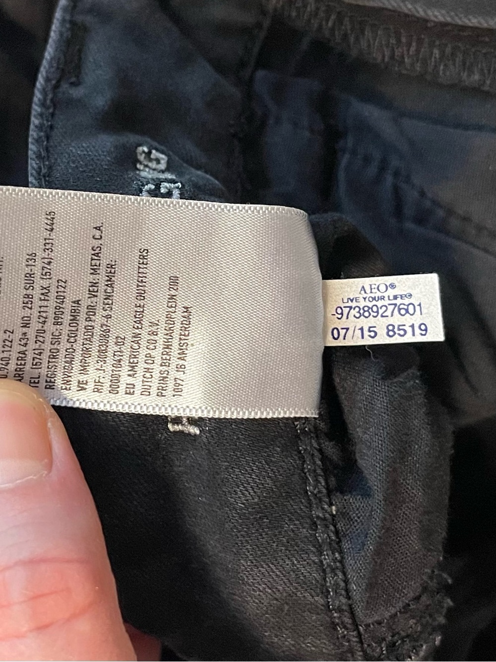 American Eagle Hi-Rise Jegging - Super Super Stretch Black Wash - Size 12 Short - Picture 9 of 9